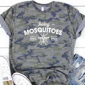 Feeding Mosquitoes Since Birth Camo T-Shirt XS-XL
